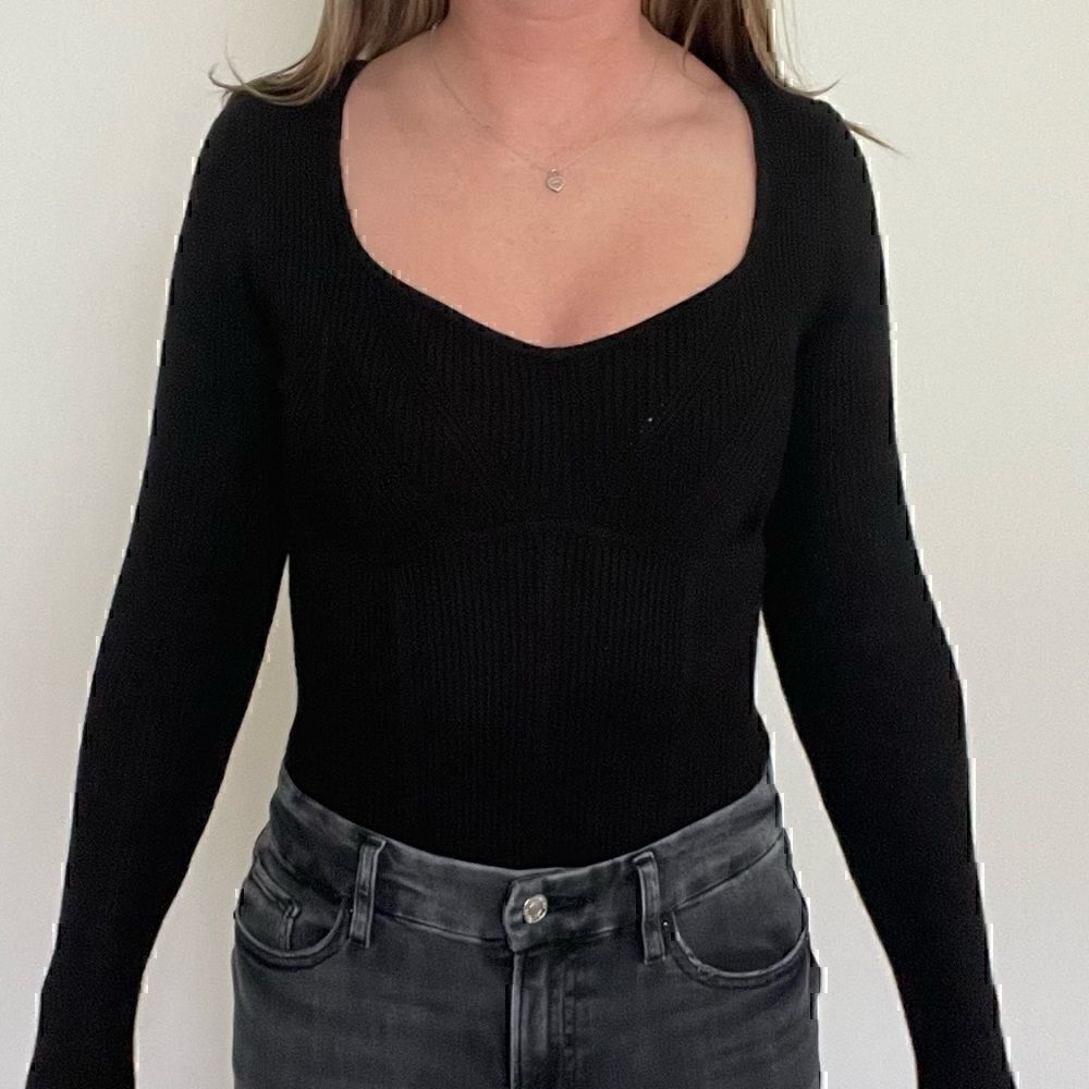 PINK ROSE Black Knitted Bodysuit